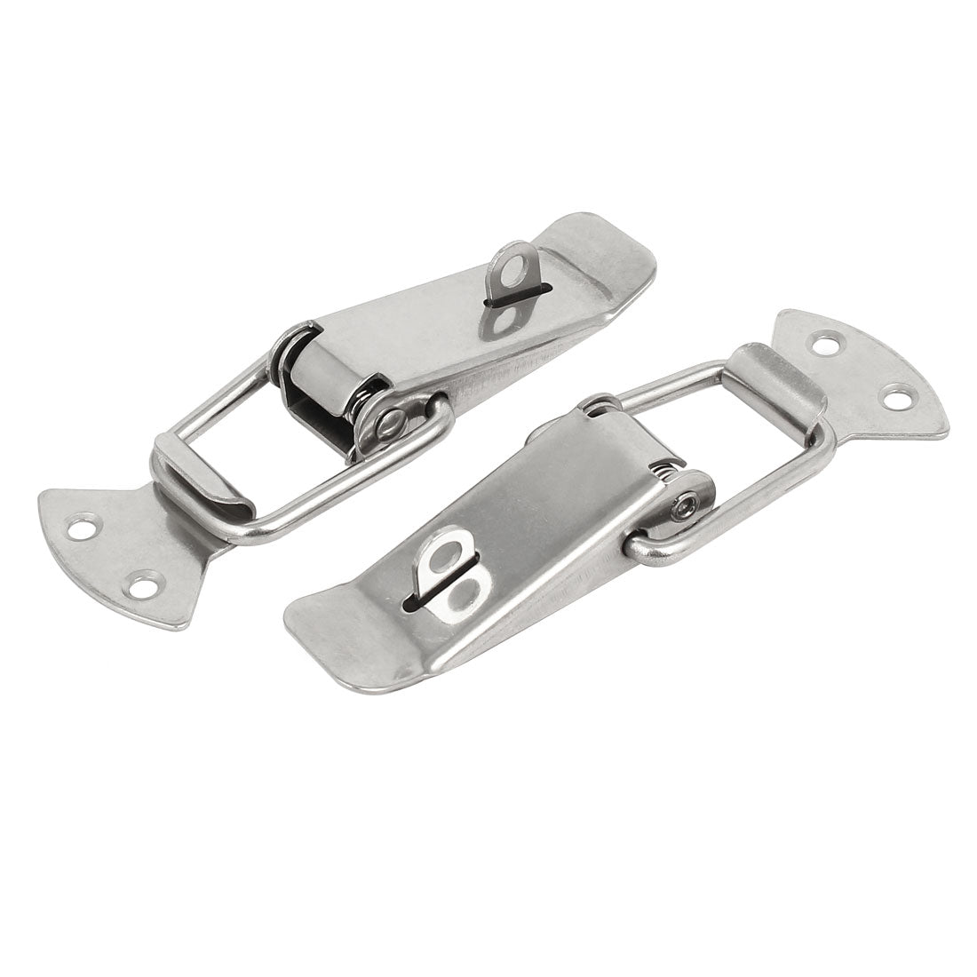 uxcell Uxcell 90mm Length 201 Stainless Steel Toggle Latches Catch Hasp Clamp 4pcs