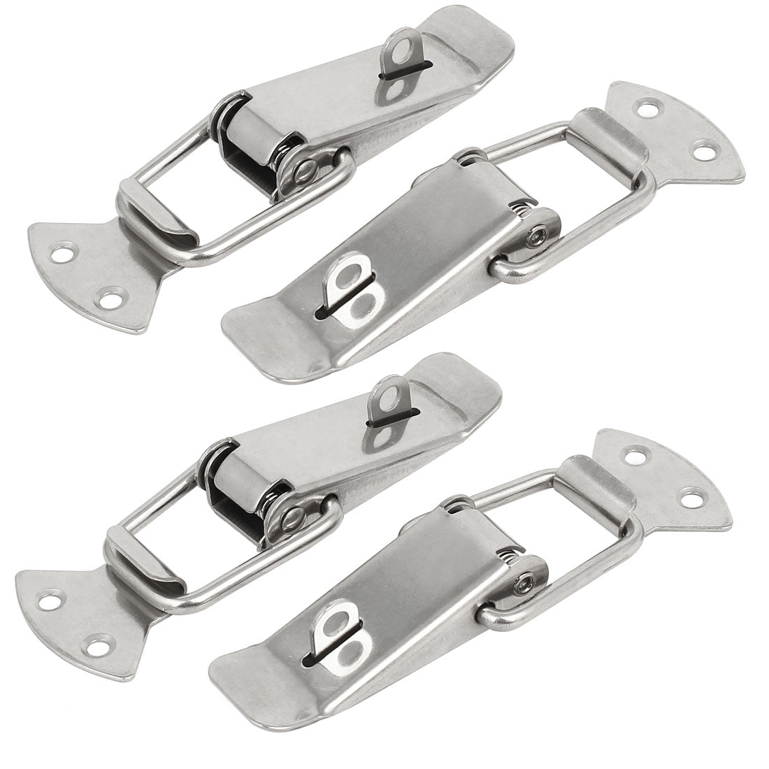 uxcell Uxcell 90mm Length 201 Stainless Steel Toggle Latches Catch Hasp Clamp 4pcs