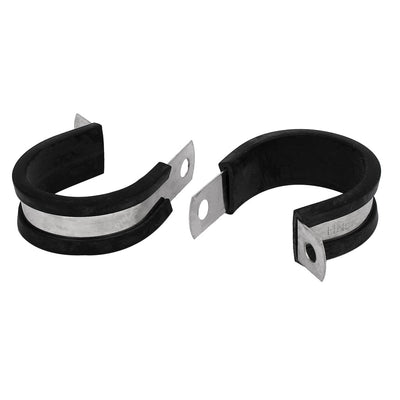 Harfington Uxcell 30mm Dia EPDM Rubber Lined P Clips Cable Hose Pipe Clamps Holder 5pcs