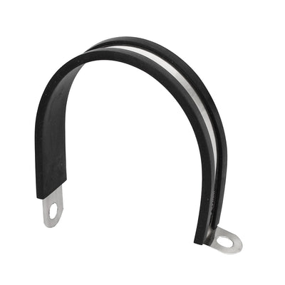 uxcell Uxcell 65mm Dia EPDM Rubber Lined P Clip Water Pipe Tube Hose Clamp Holder