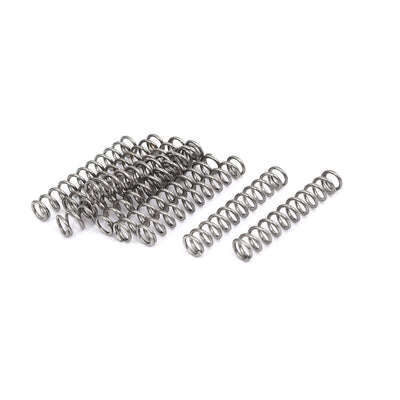 Harfington Uxcell 1mmx7mmx40mm 304 Stainless Steel Compression Springs Silver Tone 10pcs
