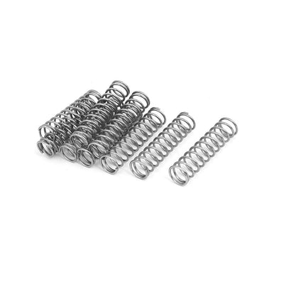 uxcell Uxcell 1mmx10mmx40mm 304 Stainless Steel Compression Springs Silver Tone 10pcs