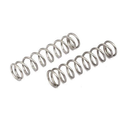 Harfington Uxcell 0.8mmx7mmx30mm 304 Stainless Steel Compression Springs 20pcs