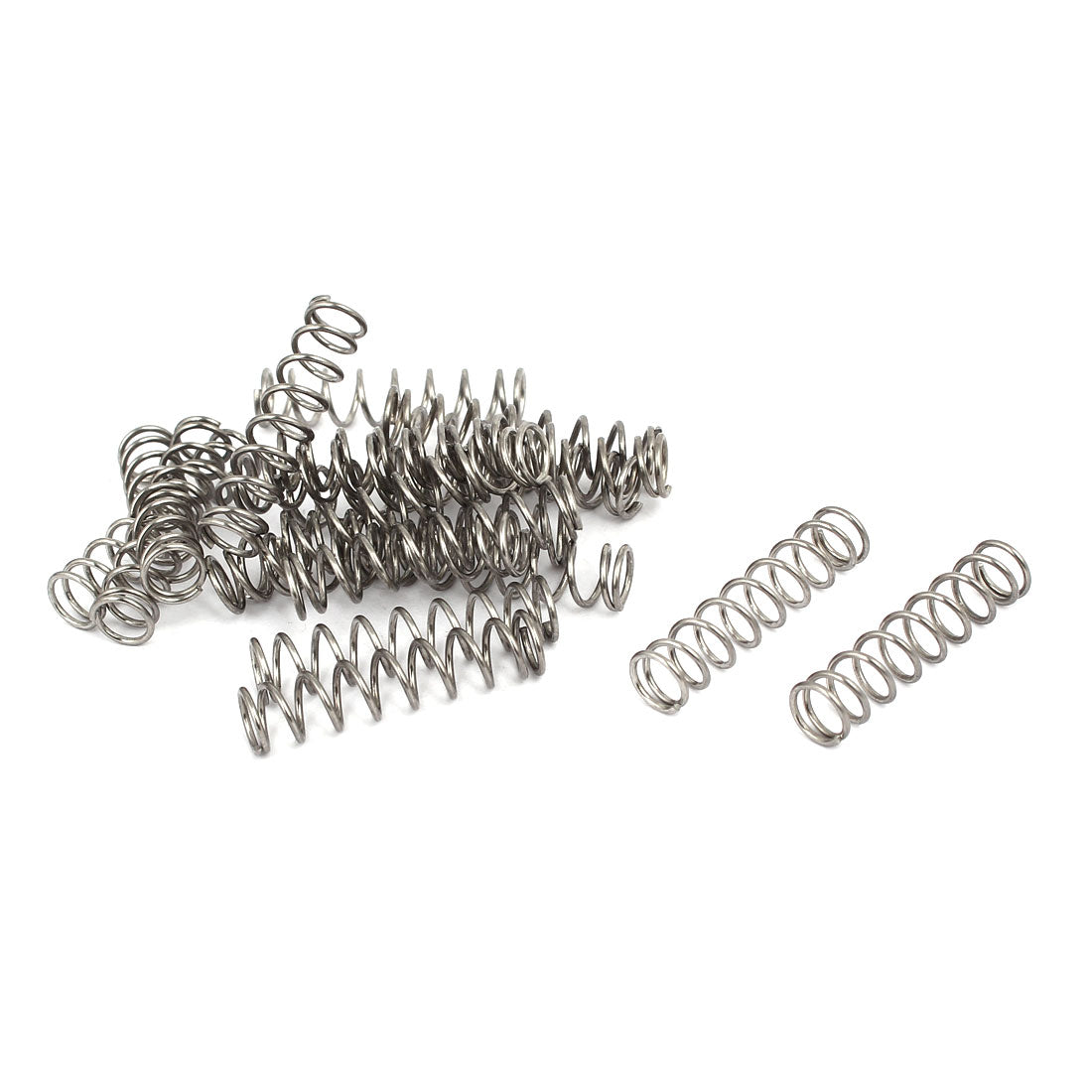 uxcell Uxcell 0.8mmx7mmx30mm 304 Stainless Steel Compression Springs 20pcs