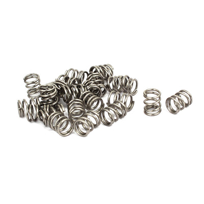 Harfington Uxcell 1mmx8mmx10mm 304 Stainless Steel Compression Springs Silver Tone 20pcs