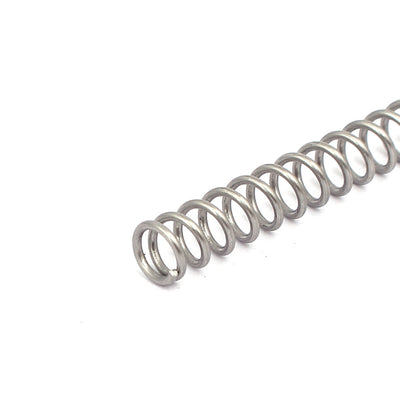 Harfington Uxcell 0.7mmx5mmx305mm 304 Stainless Steel Compression Spring Silver Tone