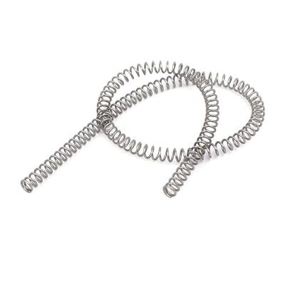 uxcell Uxcell 0.7mmx5mmx305mm 304 Stainless Steel Compression Spring Silver Tone