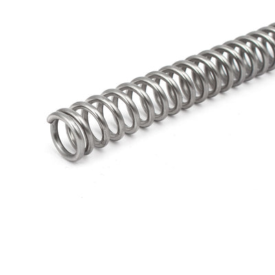 Harfington Uxcell 2mmx14mmx305mm 304 Stainless Steel Compression Spring Silver Tone