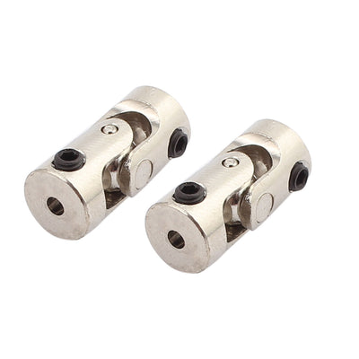 Harfington Uxcell 2.0mm to 2.0mm Inner Dia Rotatable Universal Steering Mine U Joint Coupler 2pcs