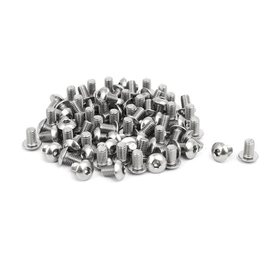 uxcell Uxcell M5x8mm 304 Stainless Steel Button Head Hex Socket Cap Screws Bolts 80pcs