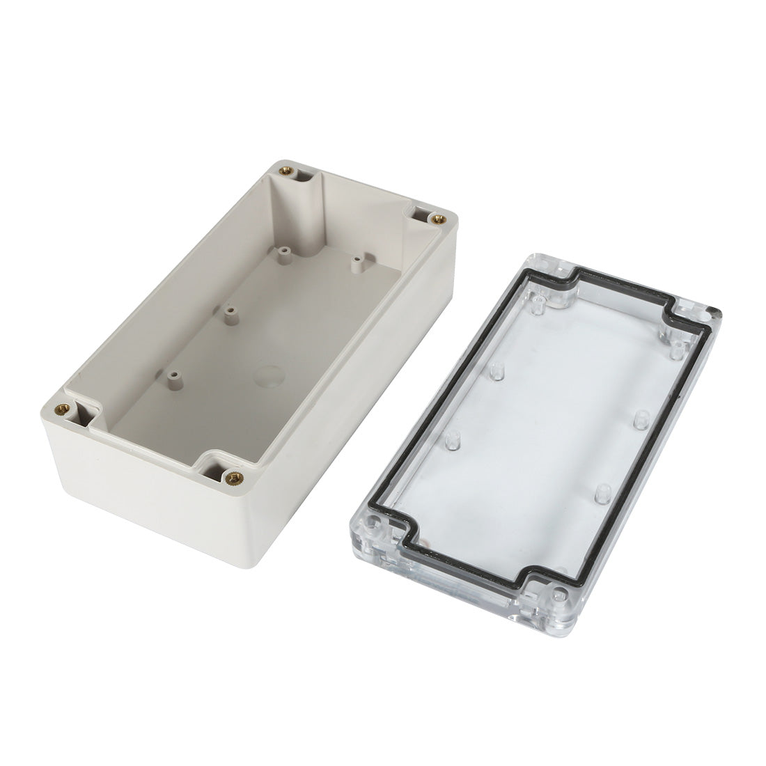 uxcell Uxcell 3.2"x6.3"x2.2"(80mmx160mmx55mm) ABS Junction Box Universal Project Enclosure w PC Transparent Cover