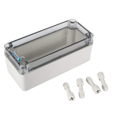 Harfington Uxcell 3.2"x7.1"x2.8"(80mmx180mmx70mm) ABS Junction Box Universal Project Enclosure w PC Transparent Cover