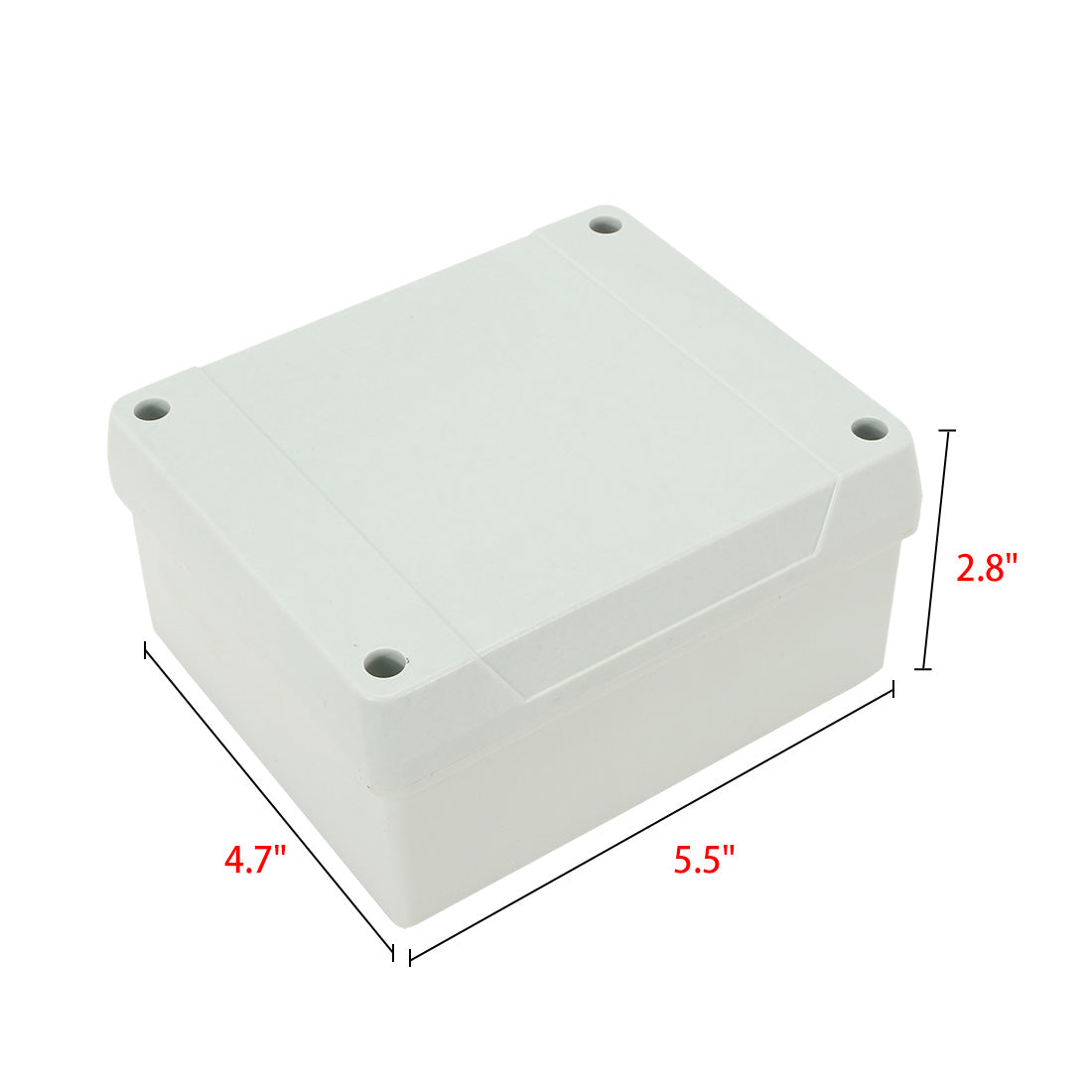 uxcell Uxcell 5.5"x4.7"x2.8"(139mmx119mmx70mm) ABS Flame Retardant Dustproof IP66 Junction Box Universal Project Enclosure