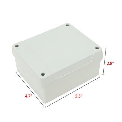 Harfington Uxcell 5.5"x4.7"x2.8"(139mmx119mmx70mm) ABS Flame Retardant Dustproof IP66 Junction Box Universal Project Enclosure