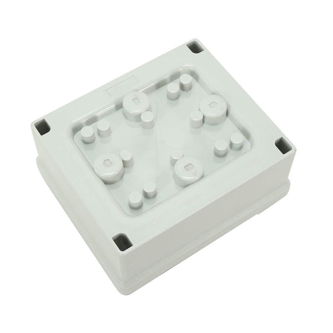 uxcell Uxcell 5.5"x4.7"x2.8"(139mmx119mmx70mm) ABS Flame Retardant Dustproof IP66 Junction Box Universal Project Enclosure