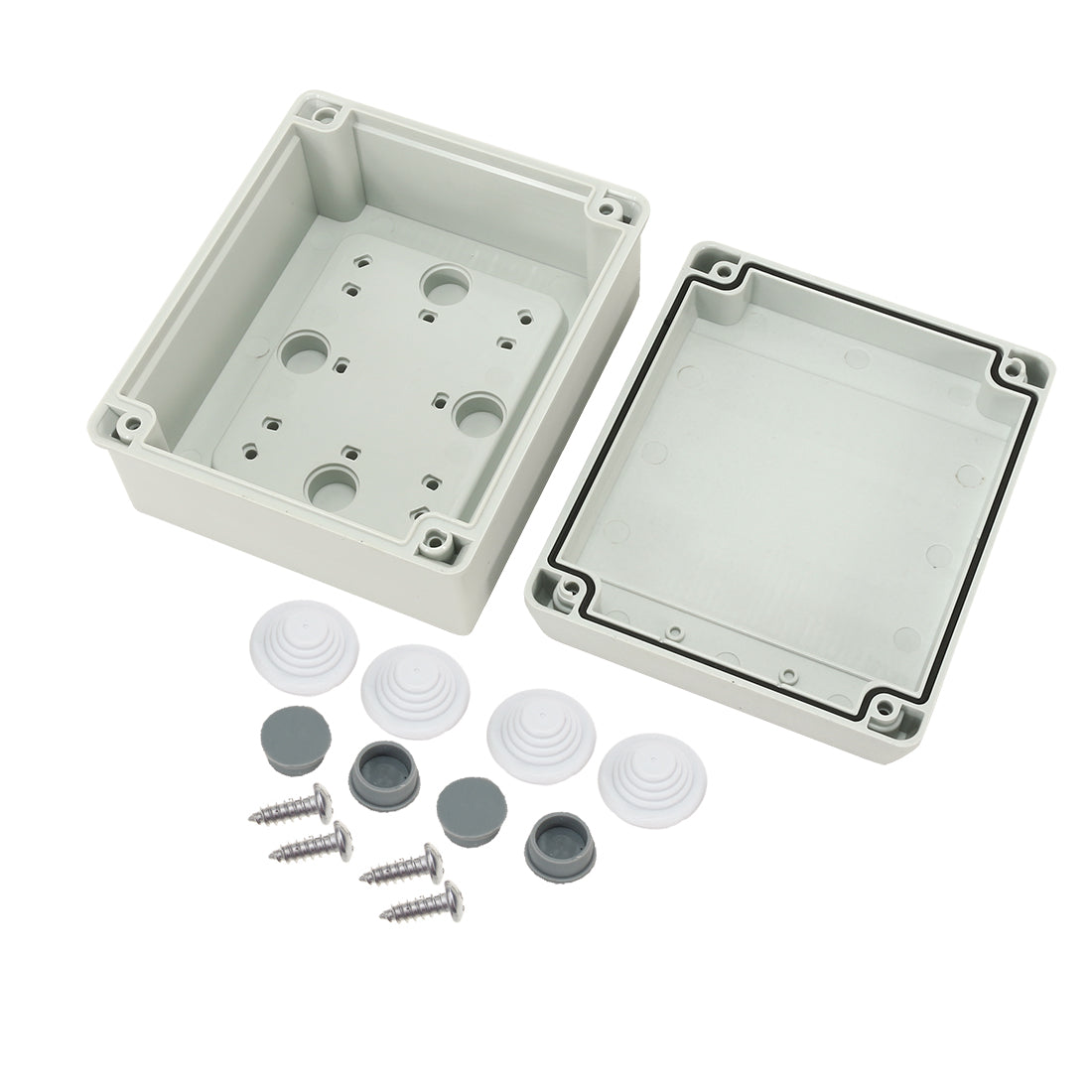 uxcell Uxcell 5.5"x4.7"x2.8"(139mmx119mmx70mm) ABS Flame Retardant Dustproof IP66 Junction Box Universal Project Enclosure