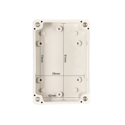 Harfington Uxcell 3.9"x2.7"x2"(100mm x 68mm x 50mm) ABS Junction Box Universal Project Enclosure w PC Transparent Cover