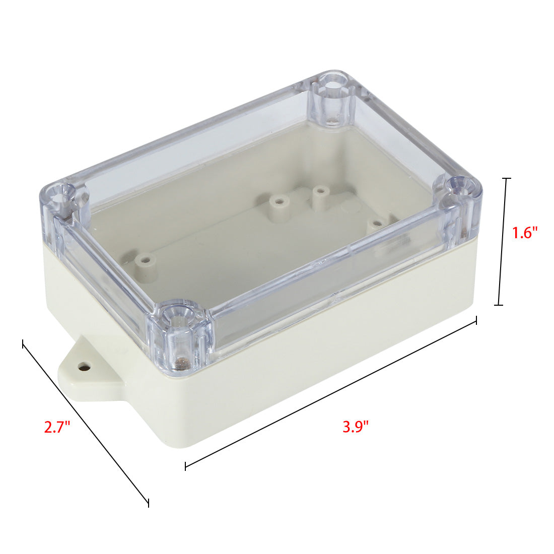 uxcell Uxcell 100mmx68mmx40mm(3.9"x2.7"x1.6") ABS Junction Box Universal Project Enclosure w PC Transparent Cover