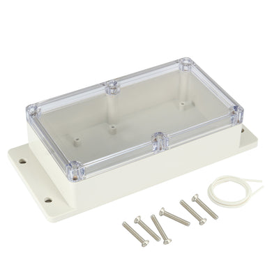 Harfington Uxcell 6.2"x3.5"x1.8"(158mmx90mmx46mm) ABS Junction Box Universal Project Enclosure w PC Transparent Cover