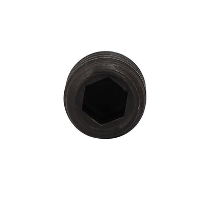 Harfington Uxcell M12 Dia 12mm Length Head Hex Socket Cup Point Grub Screw Black DIN916 30pcs