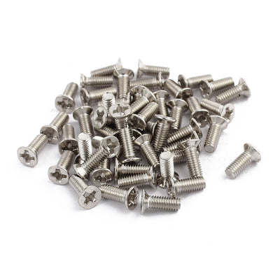 uxcell Uxcell 50 Stk M3x6mm Edelstahl Senkschrauben flachen Kopf Kreuzschlitz Maschinen Schraube de