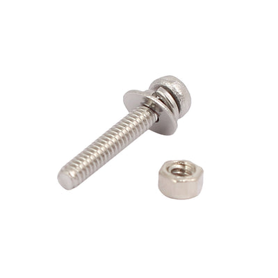 Harfington Uxcell M1.6x10mm 304 Stainless Steel Phillips Pan Head Bolt Screw Nut w Washer 35 Sets