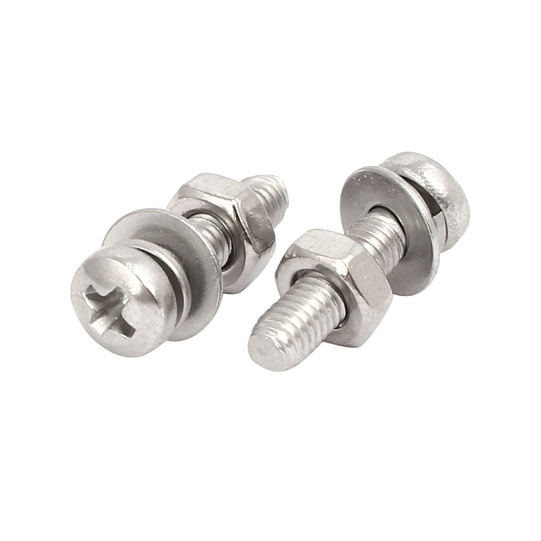 uxcell Uxcell 45 Sets M3x12mm 304 Edelstahl Kreuz Flacher Kopf Bolzen Schraube mit Dichtung DE de