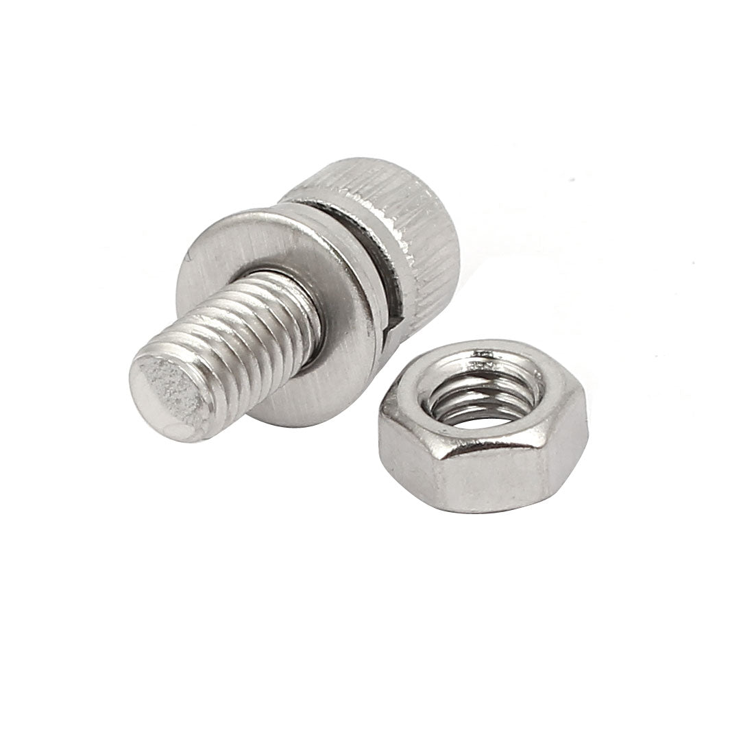 uxcell Uxcell 25 Sets M5x12mm 304 Edelstahl Innensechskantschraube Bolzen Mutter mit Scheibe DE de