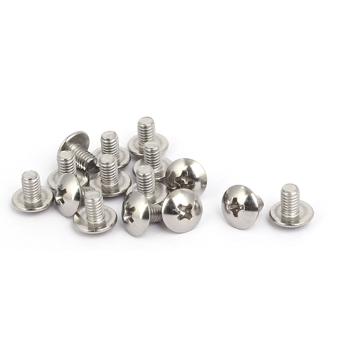 uxcell Uxcell M4 x 6mm 316 Stainless Steel  Phillips Head Machine Screws 15pcs