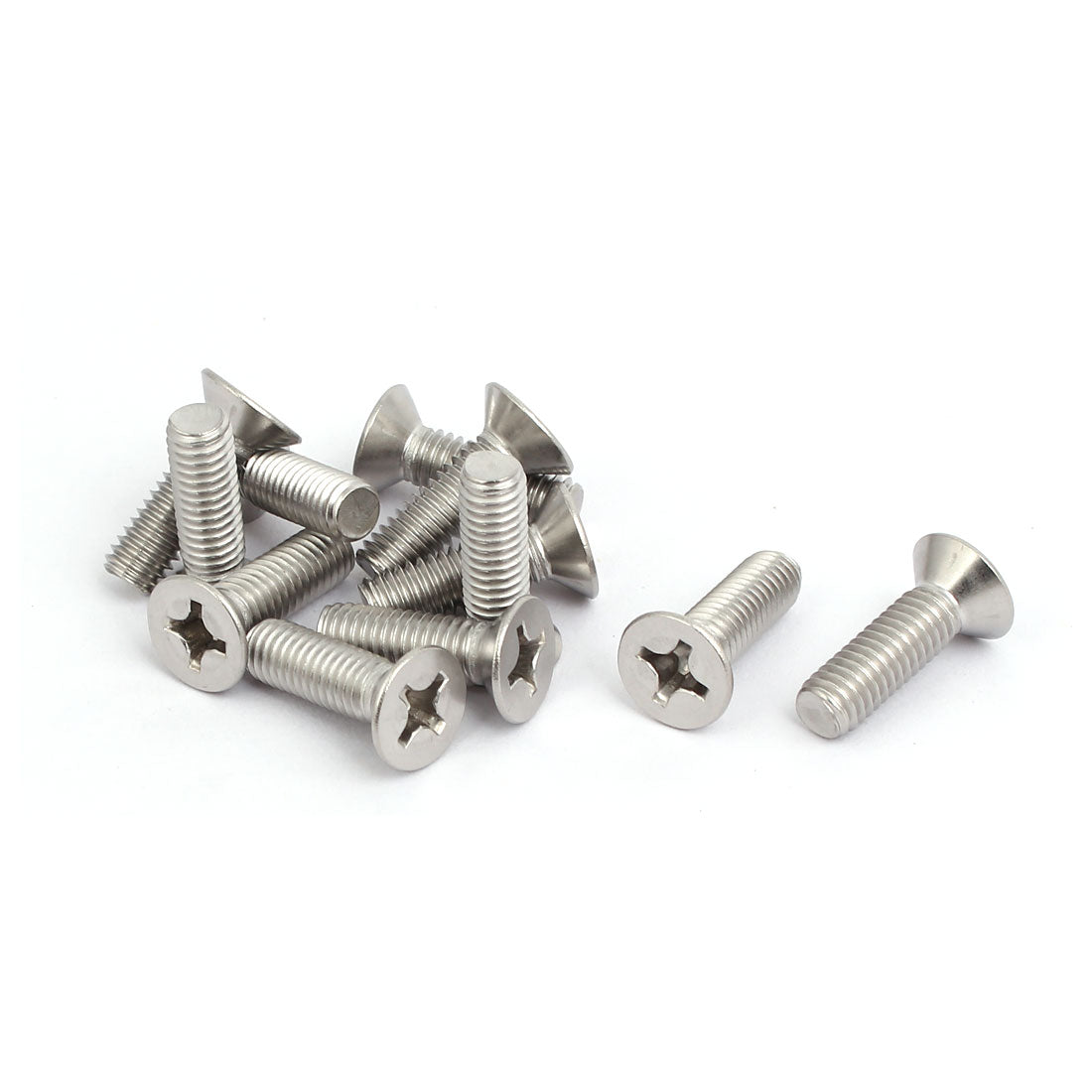 uxcell Uxcell M6x20mm 316 Stainless Steel Phillips Countersunk Bolt Machine Screw 12pcs