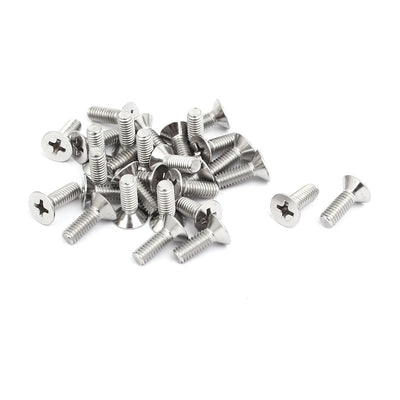 uxcell Uxcell 30pcs M4x12mm 316 Edelstahl Kreuzschlitzschraube Senkkopf Maschinenschraube DE de