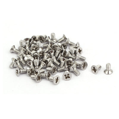 uxcell Uxcell 60pcs M2x4mm 316 Edelstahl Kreuzschlitz Senkkopf Bohrer Maschine Schraube DE de