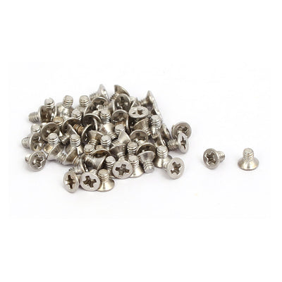 uxcell Uxcell M2x3mm 316 Stainless Steel Phillips Socket Flat Head Machine Screws 60pcs