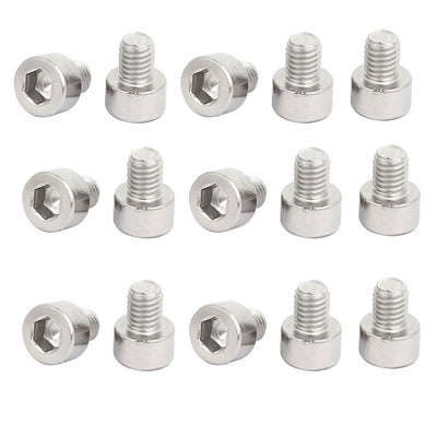 uxcell Uxcell 15pcs M5X6mm 316 Edelstahl volle Gewinde Hexon Steckdose Deckel Schraube Bohrer DE de