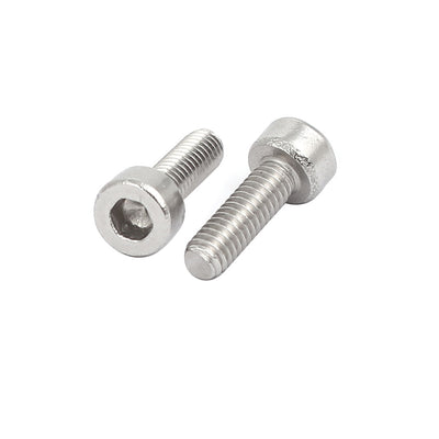 Harfington Uxcell M2.5X8mm 316 Stainless Steel Fully Thread Hex Socket Cap Screw Bolt 25pcs