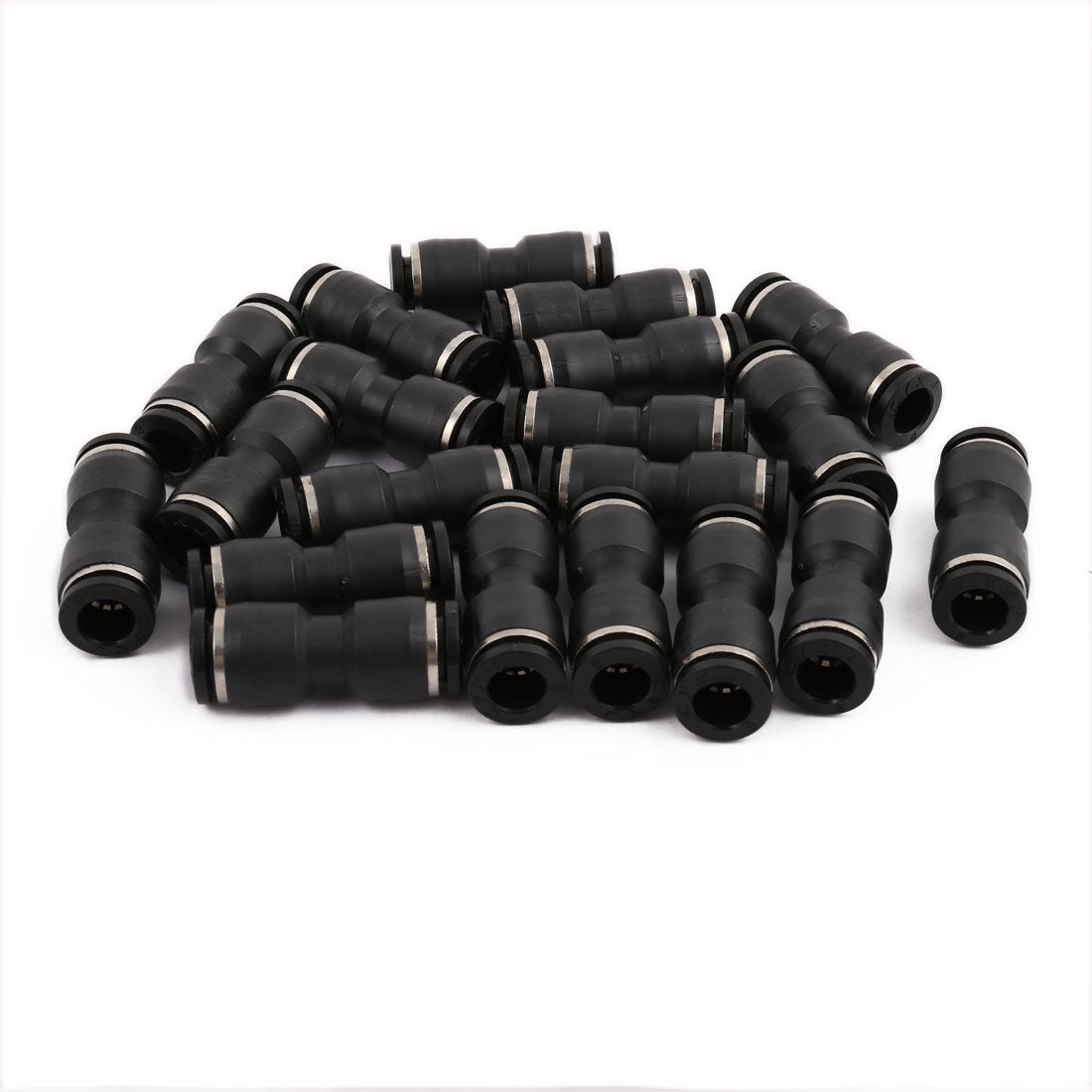 uxcell Uxcell 20Pcs Straight Push in Pneumatic Air Quick Fittings Connector for 8mm Tube Hose