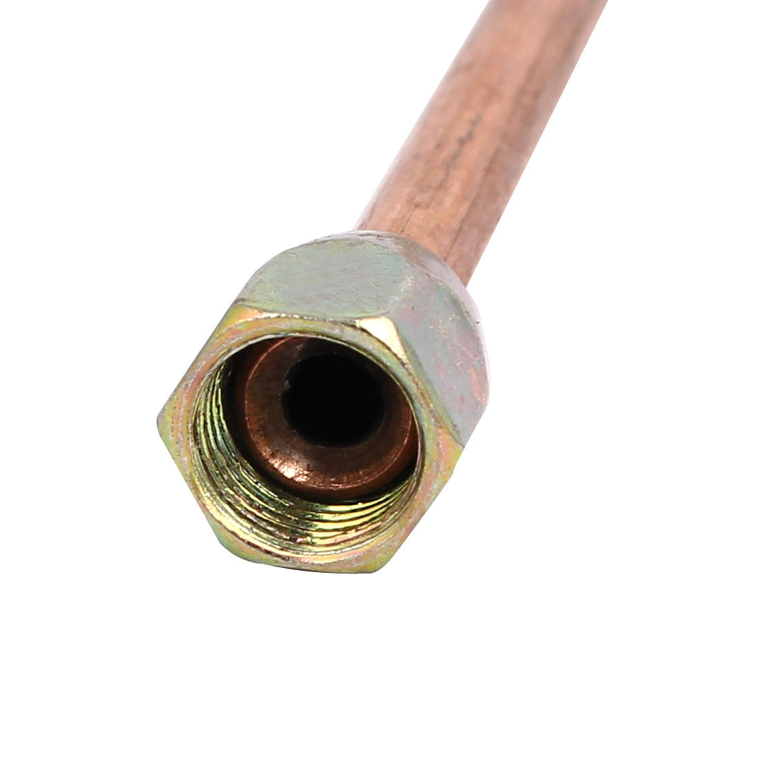 uxcell Uxcell 10mm Hex Nut 200 Length Air Compressor Exhaust Tube Replacement Copper Tone