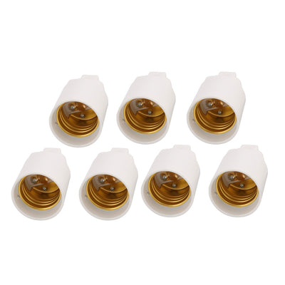 Harfington Uxcell G24 to E27 Light Socket, Bulb Base Adapter Converter, Commutator 7Pcs