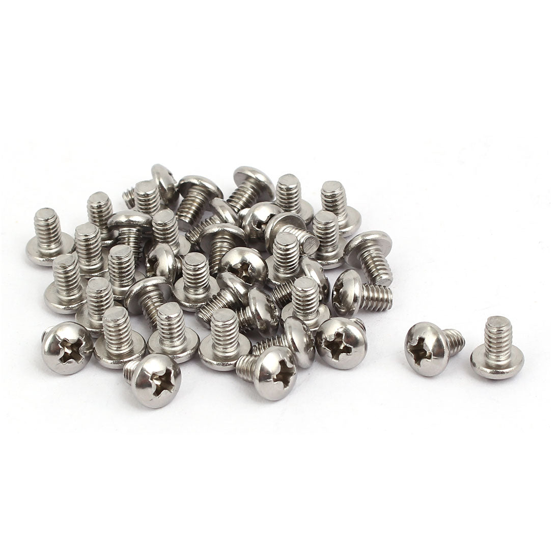 uxcell Uxcell 8#-32x1/4-inch 304 Stainless Steel Phillips Pan Head Bolts Machine Screws 40PCS