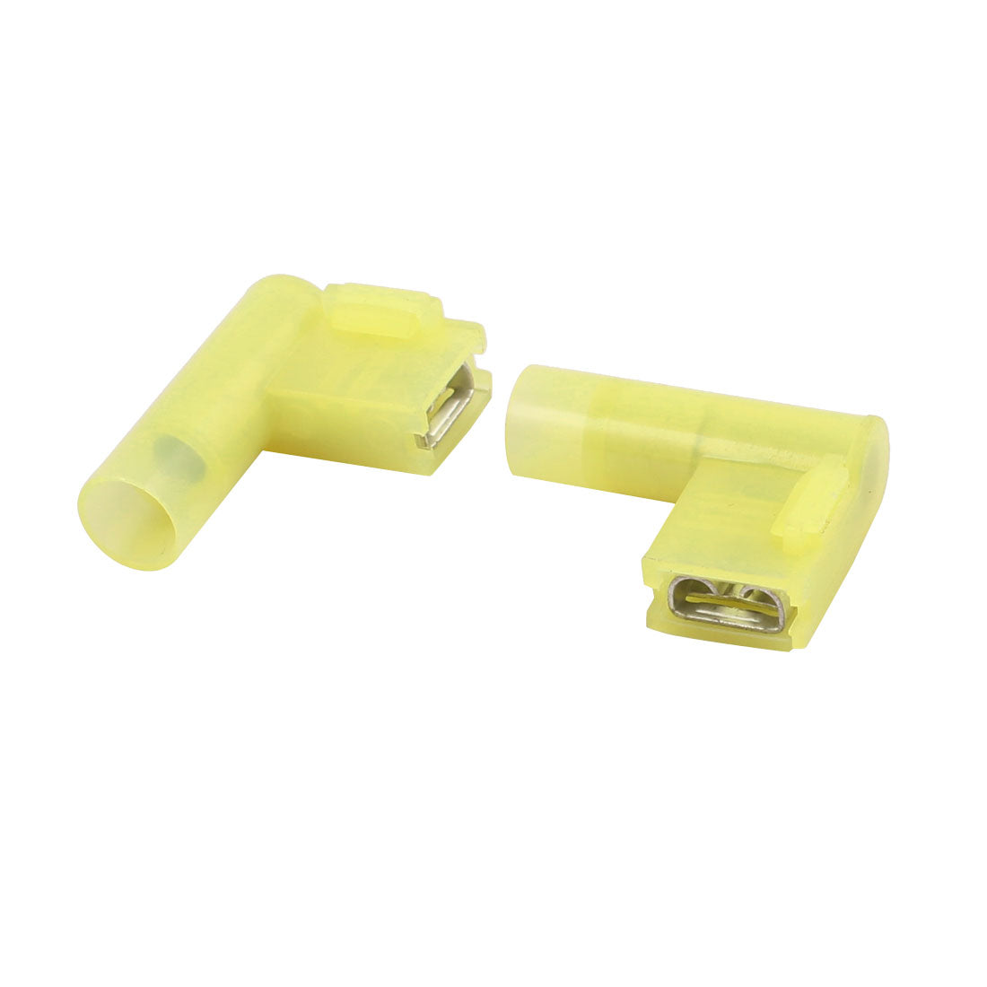 uxcell Uxcell 10Pcs Flag Crimp Terminals Female Nylon Fully Insulated Wire Connectors Yellow