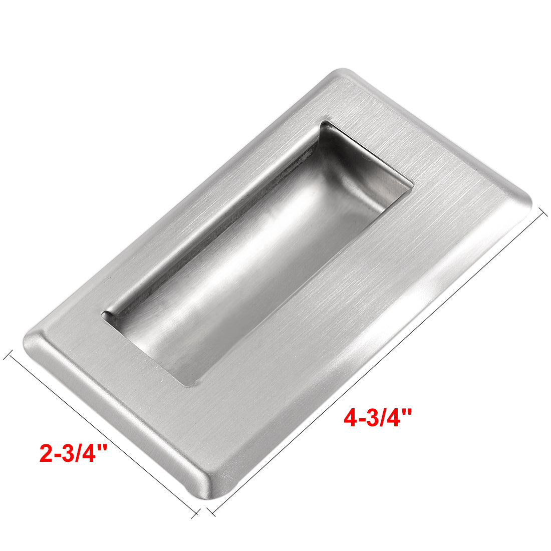 uxcell Uxcell 4-3/4" x 2-3/4" Recessed Type Flush Pull Door Handle 304 Stainless Steel