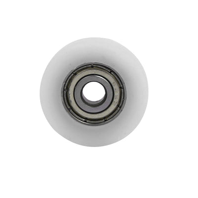 Harfington Uxcell 24mmx5mmx7mm Nylon U Groove Bearing Pulley Sliding Converyor Wheel White 2pcs