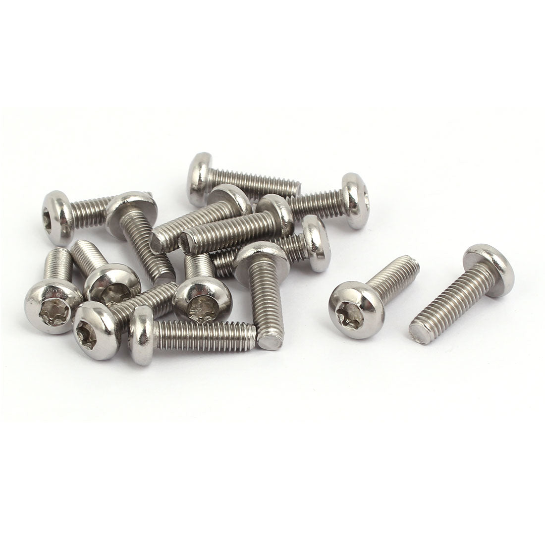 uxcell Uxcell M6x20mm 304 Stainless Steel Button Head Torx Socket Cap Screws Fasteners 15pcs