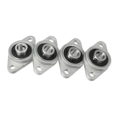 uxcell Uxcell 4pcs KFL08 8mm Bore, Zinc Alloy Pillow Block Flange Bearing, Self-Alignment