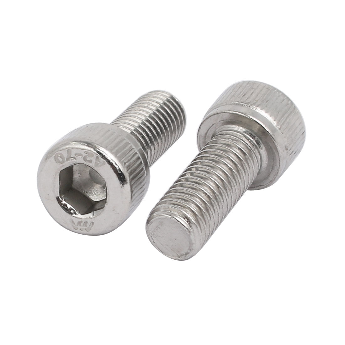 uxcell Uxcell M8x20mm 304 Stainless Steel Left Hand Thread Hex Socket Cap Screw Fastener 4pcs