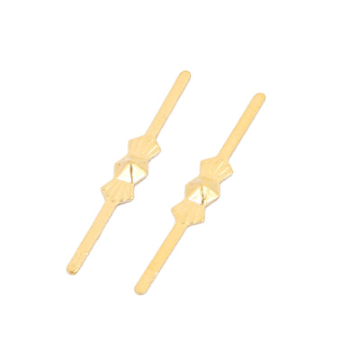 Harfington Uxcell 100Pcs Golden 25mm Länge Kronleuchter Verbnder Clip für Befestigung von Kristall