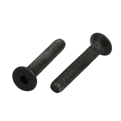 Harfington Uxcell 2pcs M5x30mm Flat Countersunk Head Hex Socket Left Hand Thread Bolt DIN7991