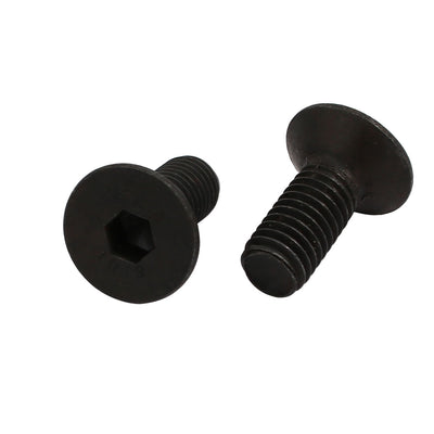 Harfington Uxcell 2pcs M8x20mm 10.9 Grade Flat Countersunk Head Hex Socket Left Hand Thread Bolt