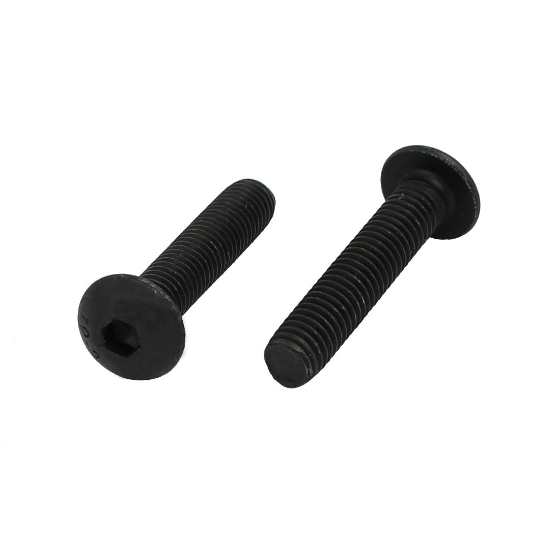 uxcell Uxcell 2pcs M5x25mm 10.9 Grade Hex Socket Reverse Left Hand Thread Screw Bolt Black