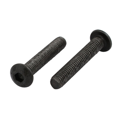 Harfington Uxcell 8pcs M5x30mm 10.9 Grade Hex Socket Reverse Left Hand Thread Screw Bolt Black